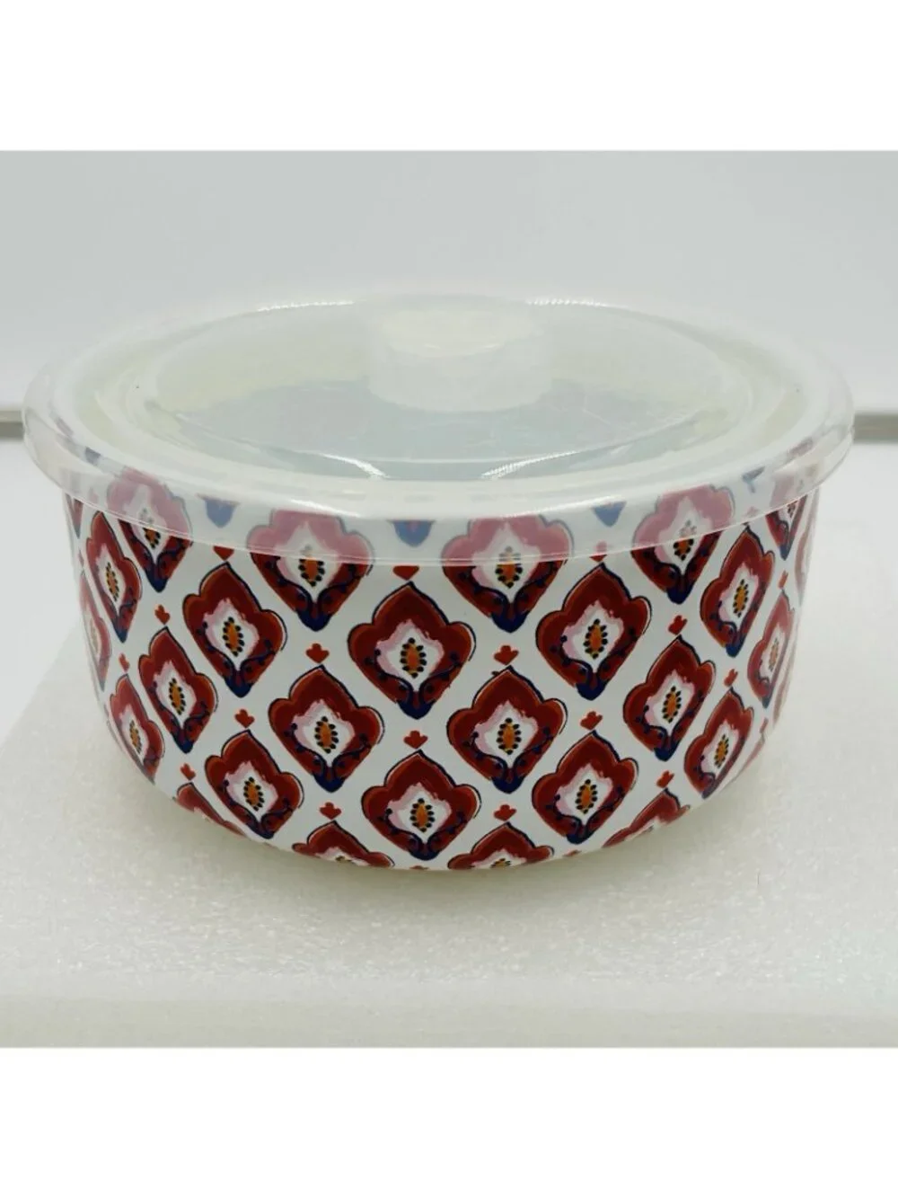 Set Of 2 Dash of That Lidded Stoneware Bowls Square Round Storage